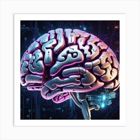 Artificial Intelligence Brain 63 Art Print