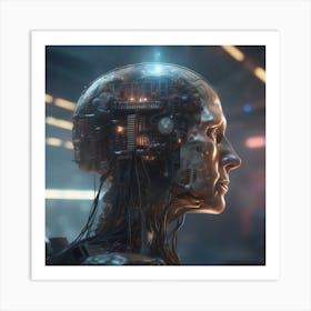 Cyborg Head 52 Art Print