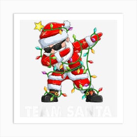 Team Santa Dabbing Family Matching Xmas Pajama Christmas Art Print