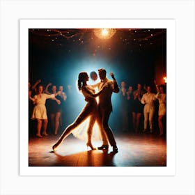 Dancers On The Dance Floor Art Print