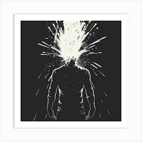 Man With His Head In The Air Art Print