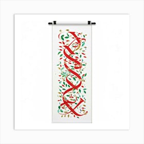 Calligraphic Typography Sprawls Across A Festive Greeting Banner Each Letter Crafted With Elaborate Art Print