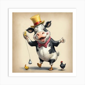 Clown Cow 1 Art Print