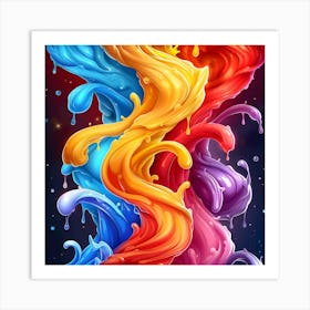 Molten Color Medley Abstract Art Print