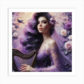 Harpist Art Print