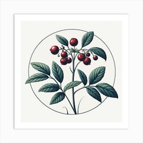 Berries In A Circle Art Print