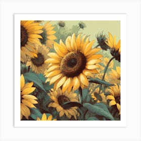 Sunflowers 1 Art Print