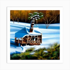 Rancho Buzarro En La Nieve Art Print