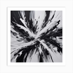 Abstract Black And White 3 Art Print