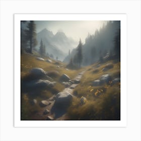 Path To The Mountains 1 Art Print