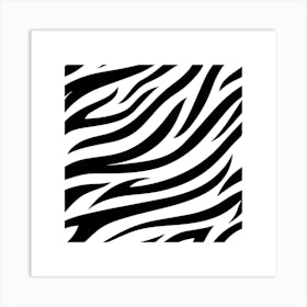 Zebra Print Pattern balck And white Art Print