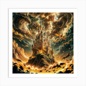 Castle Of Dragons Art Print