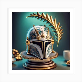 Star Wars Boba Fett Helmet Art Print