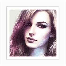 Portrait Of A Young Woman Art Print