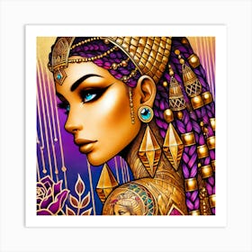 ECleopatra Abstract Portrait Art Print