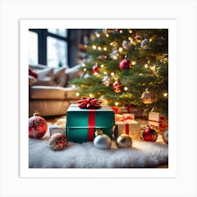 Christmas Presents Under The Tree 4 Art Print