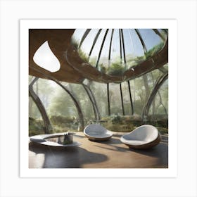 Futuristic Living Room 4 Art Print