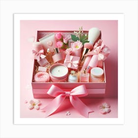 Pink Gift Box 1 Art Print