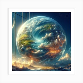 Earth In Space 7 Art Print