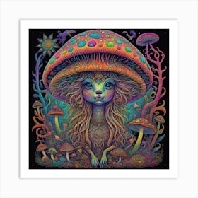 Mushroom Girl Art Print