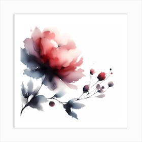 Chinese Flower Painting Art Print