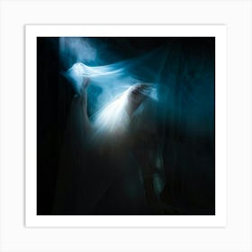 Spirit Trapped Screaming Partially Visible Through A Delicate Translucent Veil Ethereal Essence (4) Art Print