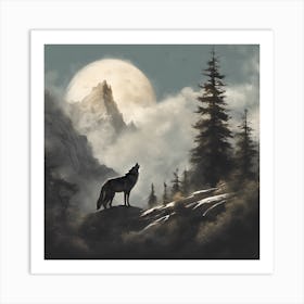 Howling Wolf Art Print