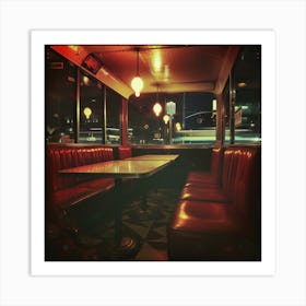 Red Diner Art Print