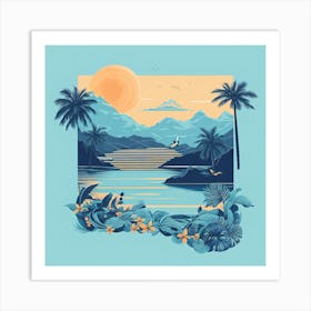 Tropical Landscape 1 Art Print