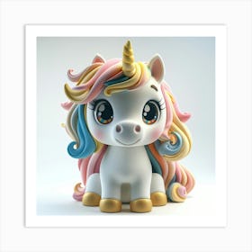 Unicorn Figurine 95 Art Print