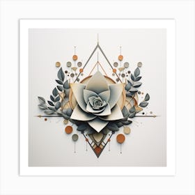 Geometric Flower Art Print