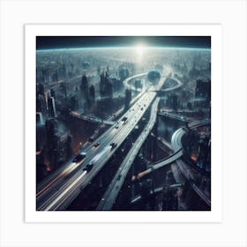 Futuristic Cityscape 12 Art Print