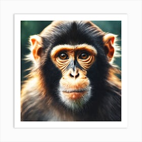 Chimpanzee Portrait 30 Art Print