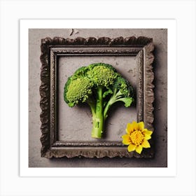 Broccoli In A Frame 16 Art Print