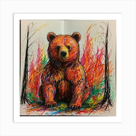 Bear In The Forest Art Print