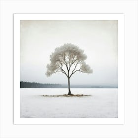 Lone Tree Art Print Art Print