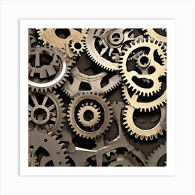 Gears Background 20 Art Print