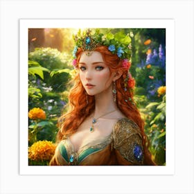 Princess In The Forest Art Print