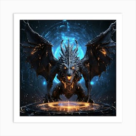 Dragon In The Dark Art Print