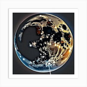 Moon art Art Print