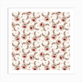 Reindeer Pattern Art Print