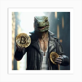 ReptilianholdingBTC Art Print