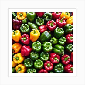 Colorful Peppers 50 Art Print