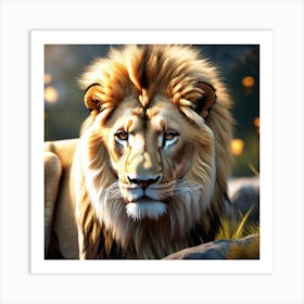 Lion art 30 Art Print