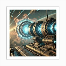 A Sci Fi Scene Serpentis Ultima Cannon Plasma Art Print