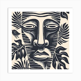 African Mask Art Print