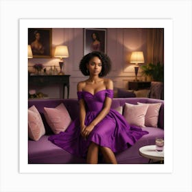 Purple Dress 1 Art Print