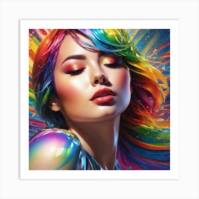 Rainbow Girl 3 Art Print