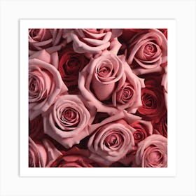 Pink Roses 14 Art Print