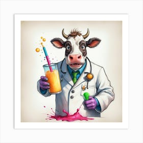 Doctor Cow 4 Art Print